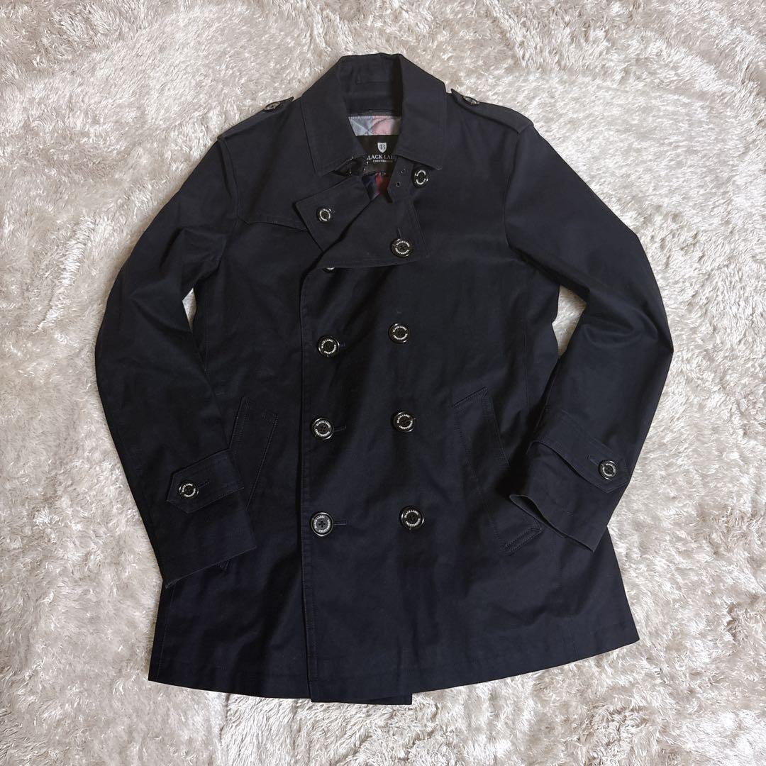 コウ　　ブラックレーベルクレストブリッジ　トレンチコート ブラックM