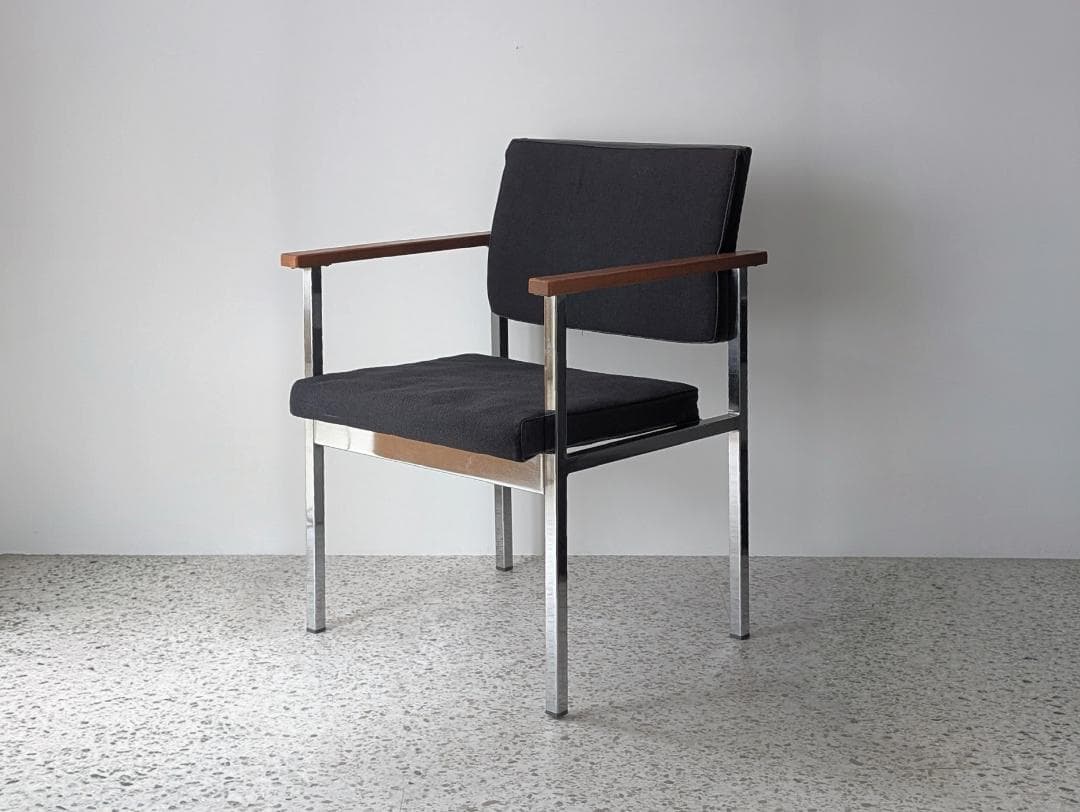 70s ビンテージ オカムラ メタルフレーム アームチェア ミッドセンチュリー