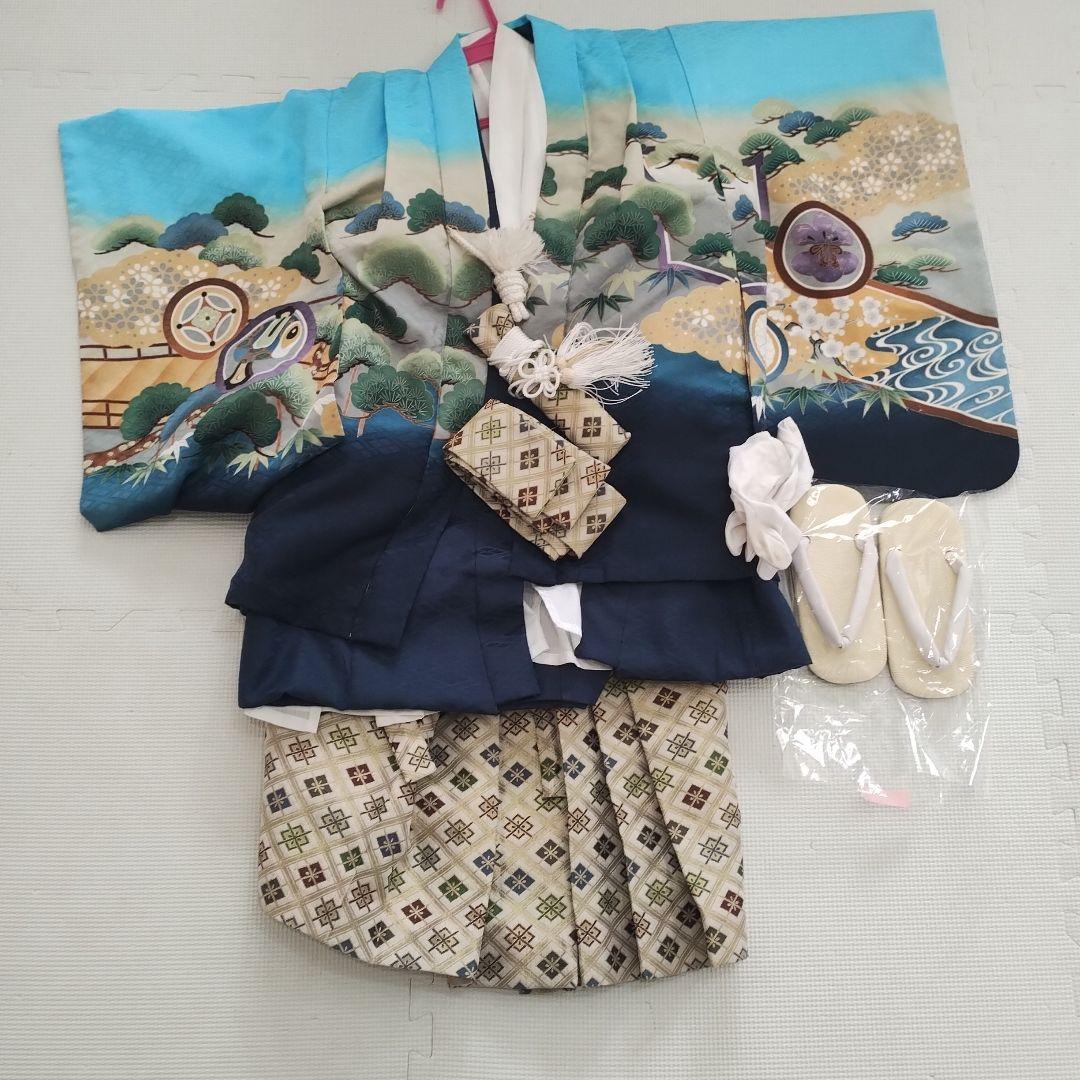 七五三　男の子　5歳　羽織袴着物セット