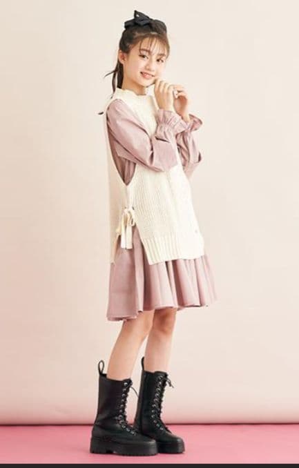 mezzo piano junior❗ニットベスト&ワンピース　size/L❗