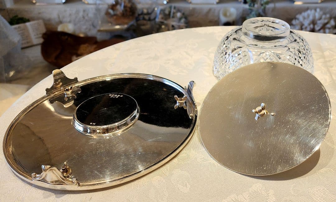 純銀P ② アンティーク キャンディディッシュ バターディッシュ シルバー