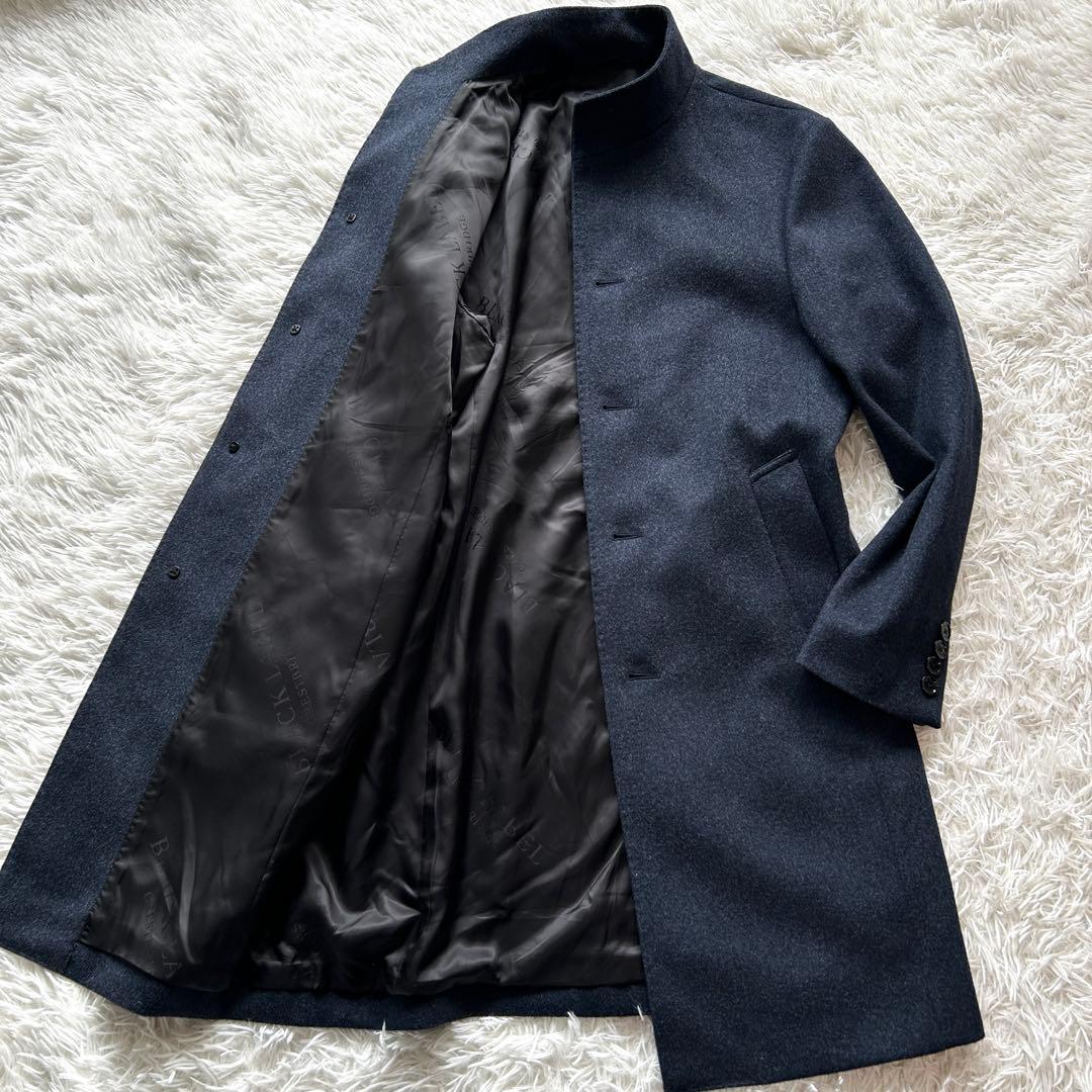 未使用級　ブラックレーベルクレストブリッジ　スタンドカラーコート　ネイビー　M