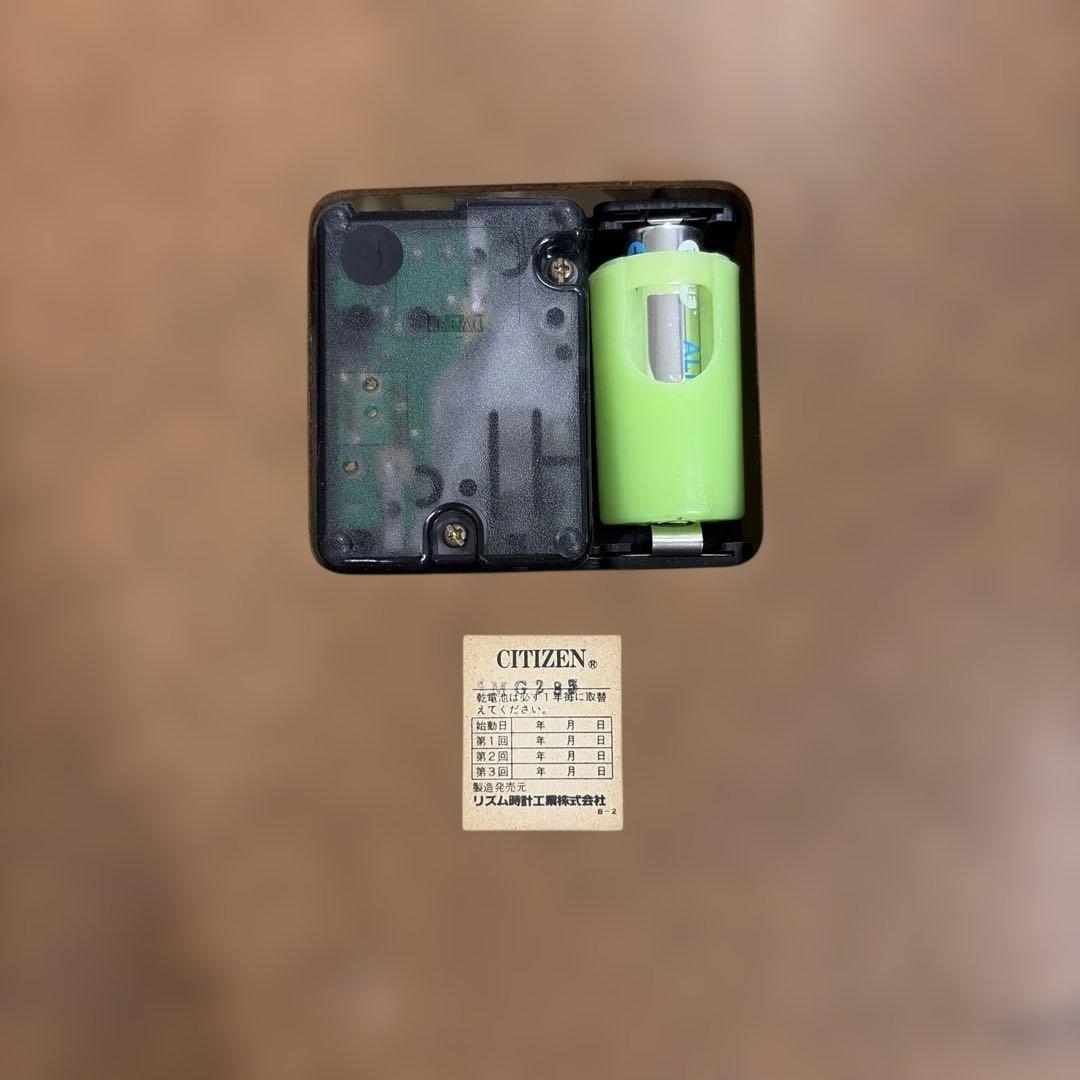 CITIZEN クオーツ掛時計 スクエア型 約30cm 名糖牛乳　レトロ