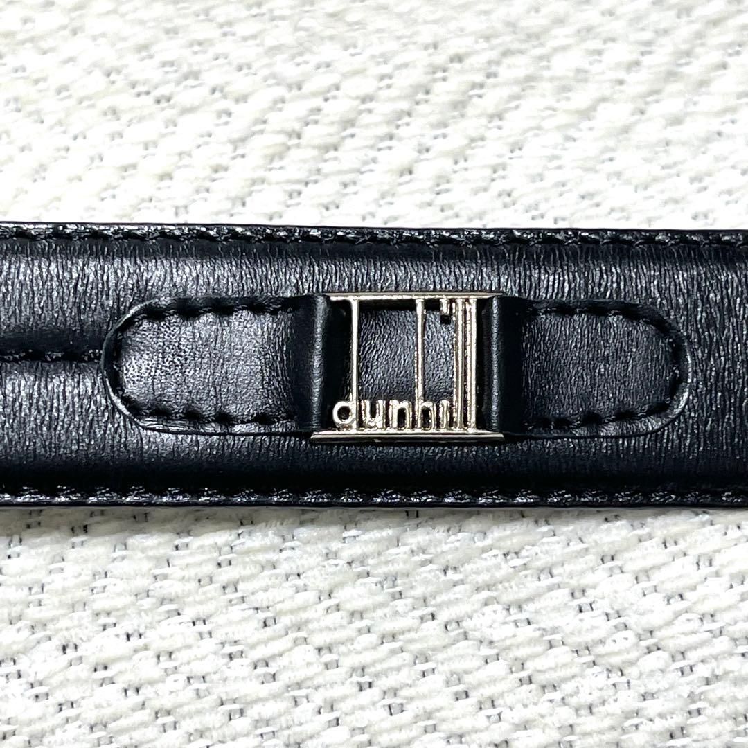 未使用 dunhill ダンヒル レザーベルト 本革製 ロゴプレート