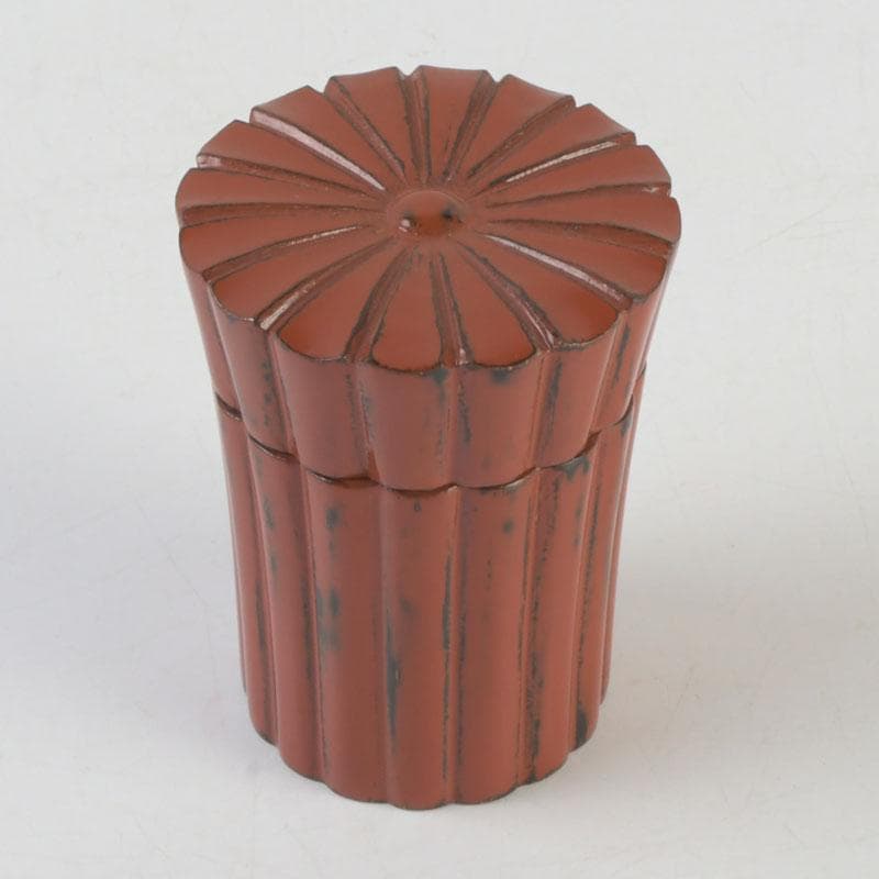 茶道具　加賀蒔絵師　和田寿峰作　立雛蒔絵　甲黒網目中棗　共箱　V　8993