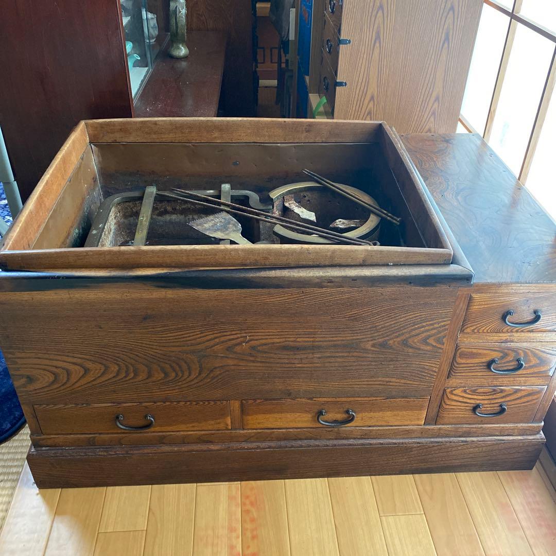 長火鉢　年代物　骨董品