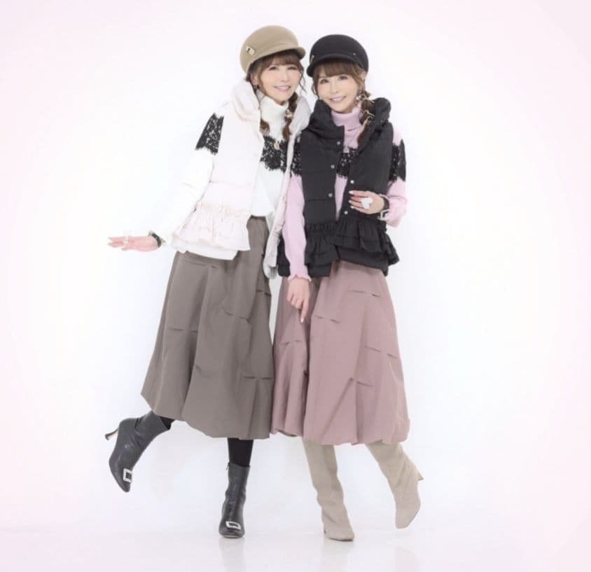 アンドラブ　＆LOVEクチュールふりる中わたベスト　ブラック3L