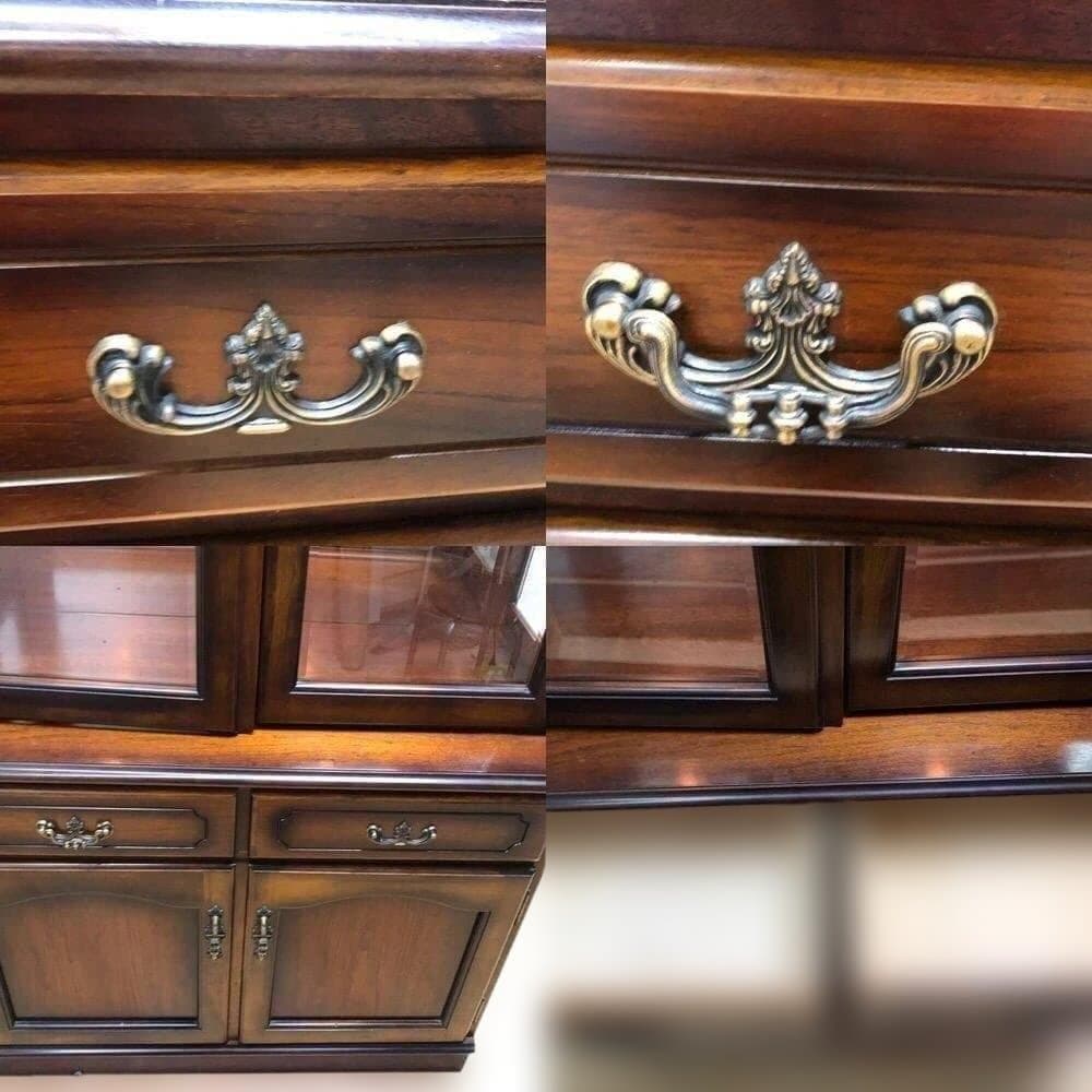 送料無料【希少3面ガラス採光】カリモク 飾り棚 コレクションボード 250709