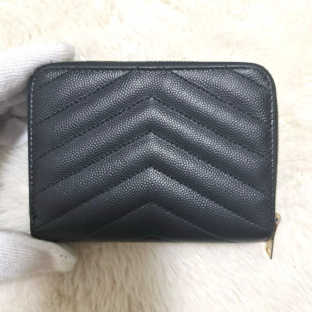 ✨極美品✨サンローラン　二つ折り　カサンドラ　キャビアスキン　レザー　YSL