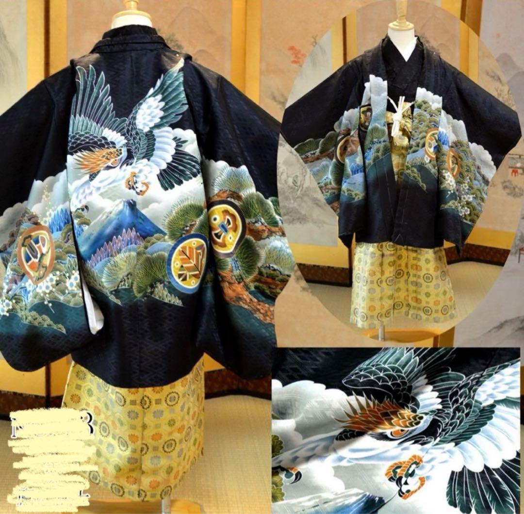 七五三 3歳5歳 着物 男の子 羽織袴 セット