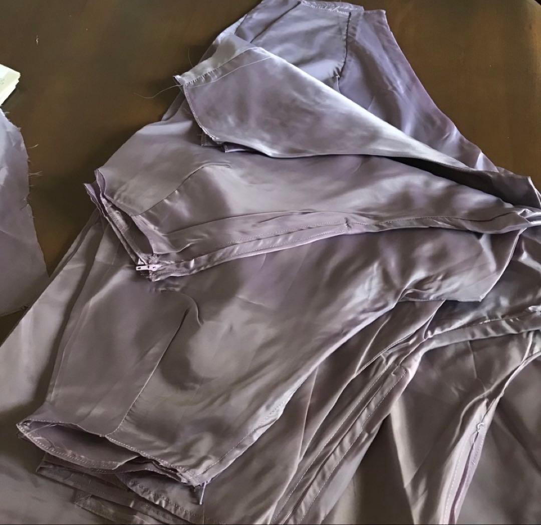 手作りダンス衣装　薄紫 ロングベスト　ワイドパンツ