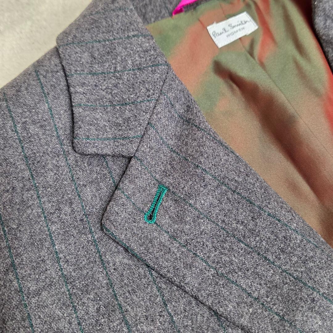 ポールスミスパンツスーツ　セットアップ　タック付きワイドパンツ