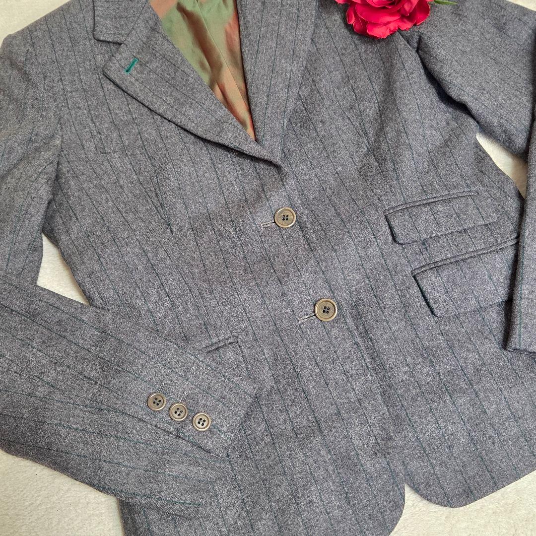 ポールスミスパンツスーツ　セットアップ　タック付きワイドパンツ