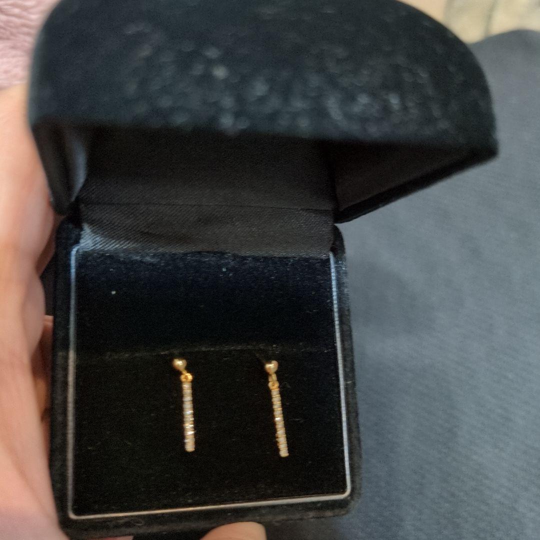 【最終お値段】k18ygダイヤモンド0.04✕2ピアス