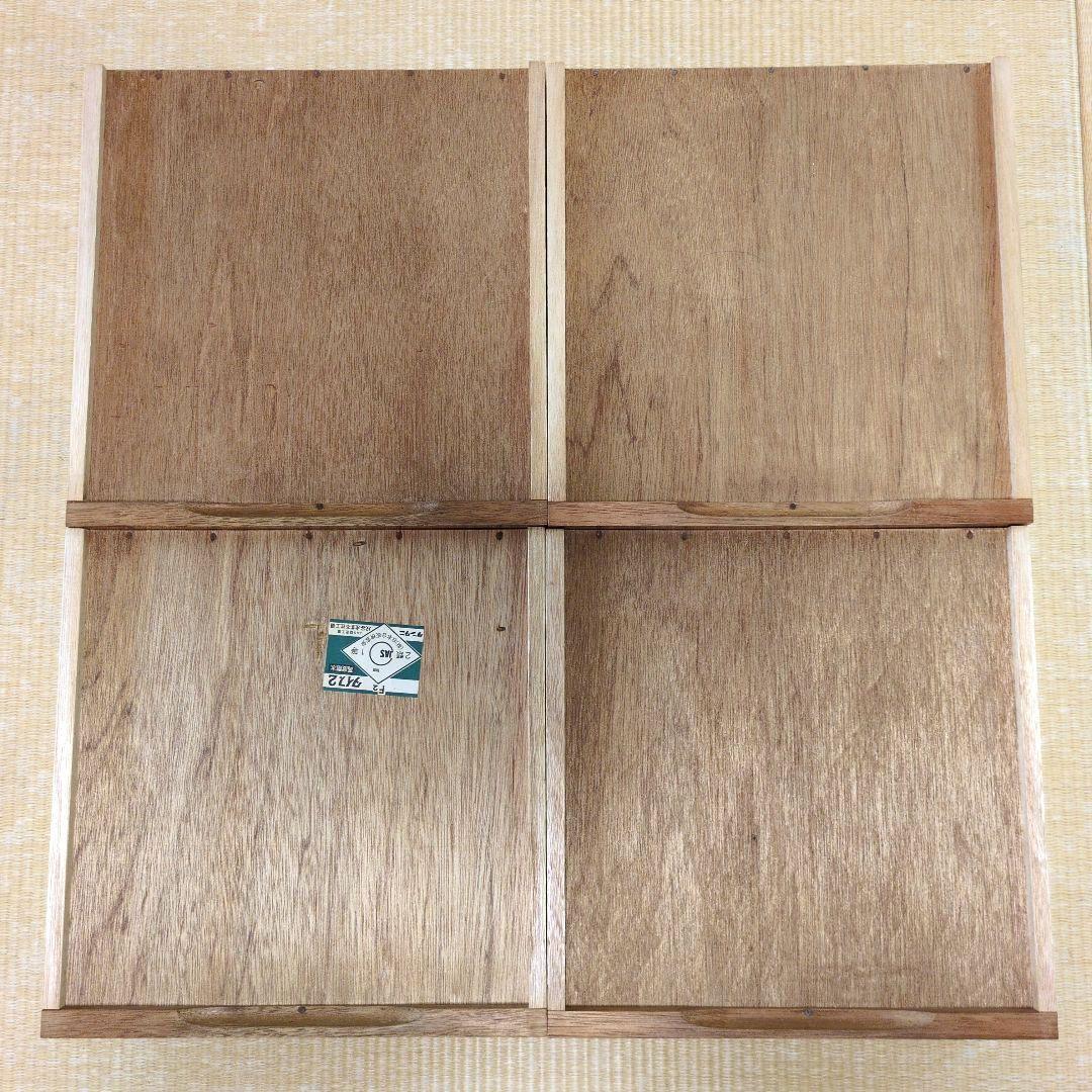 昭和レトロ　古道具　4段木製チェスト　小引出し ブラウン