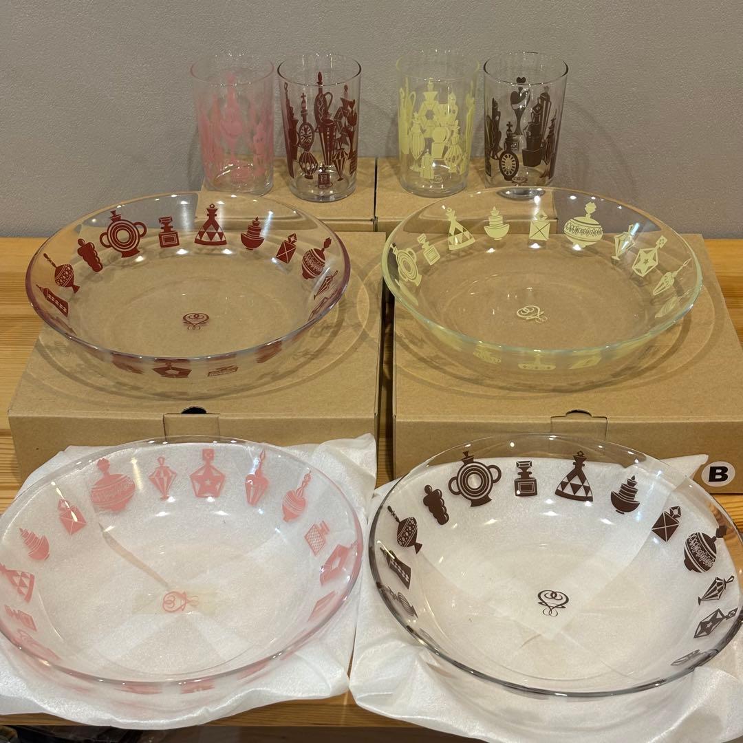 藤井フミヤ　ガラス皿&グラスセット