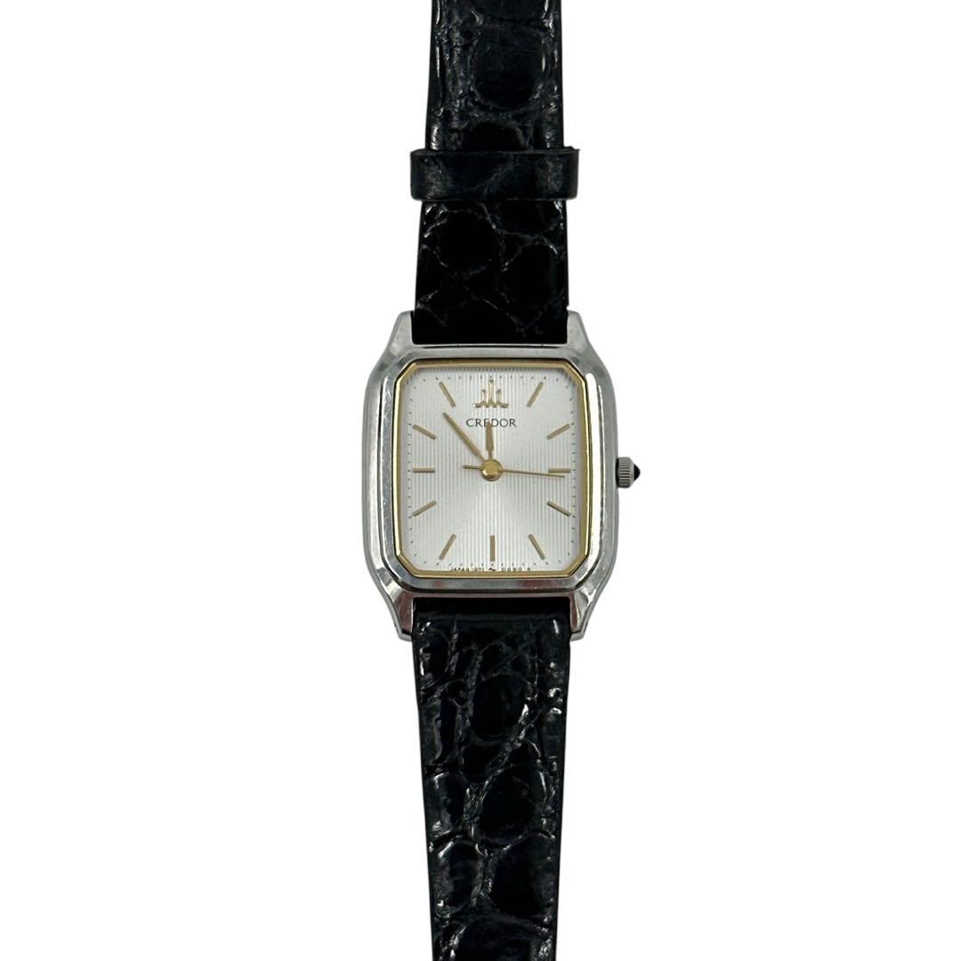 【新品電池交換済】セイコー　クレドール　腕時計 1271-5020 スクエア