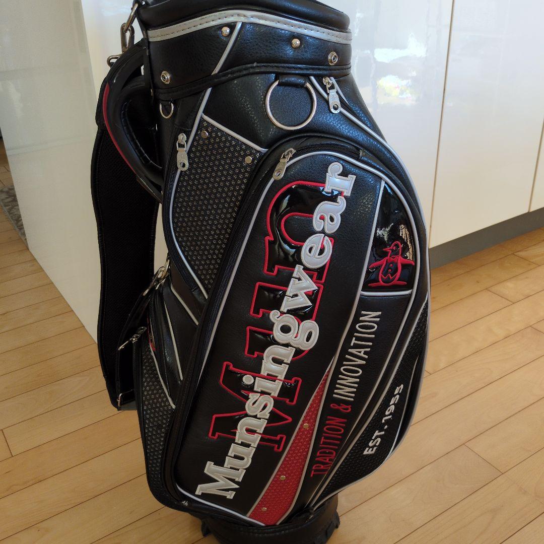 Munsingwear キャディバッグ ブラック/レッド