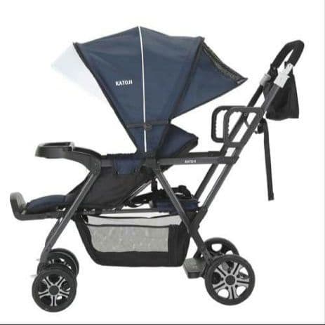 カトージ 二人乗りベビーカー 二人でゴー ネイビー KATOJI 中古
