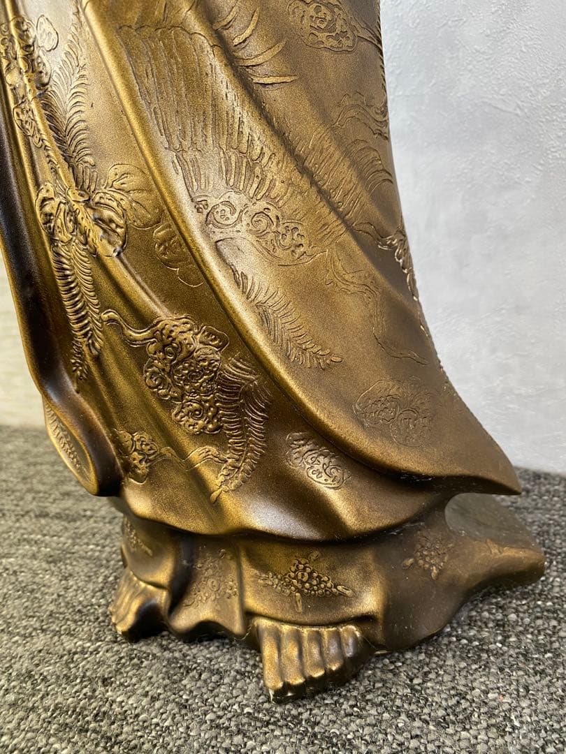 観音菩薩像　篤玉作　観音様　仏像　置物　骨董