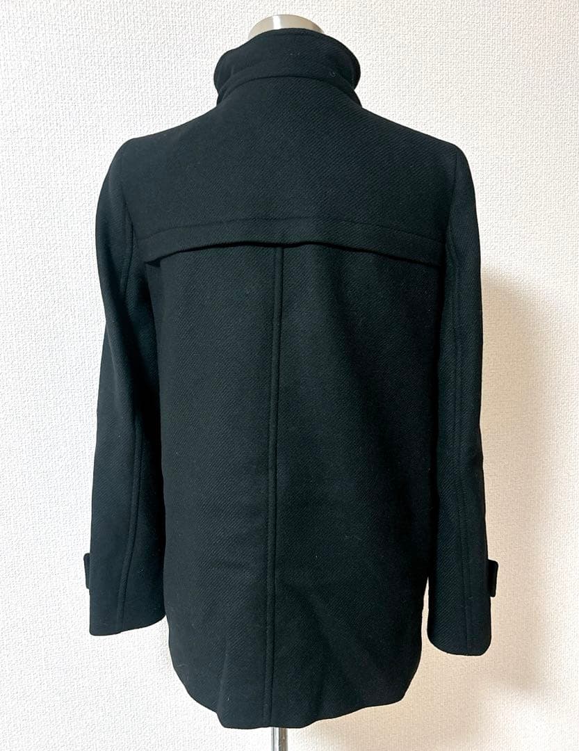 【ZARA WOMAN】ダッフルコート　2WAY ラクーン　ベルト　黒　L相当