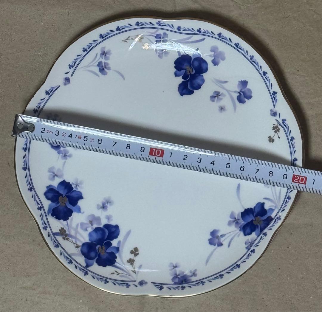 青藍HOYA陶磁器皿 5枚セット 直径20cm