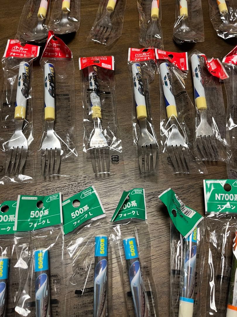 乗り物系　スプーン　フォーク　22本