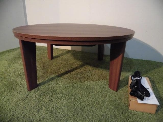 【アウトレット/限定品】北欧風オールシーズン★円形リバーシブル天板こたつ８０