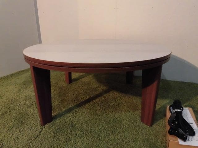 【アウトレット/限定品】北欧風オールシーズン★円形リバーシブル天板こたつ８０