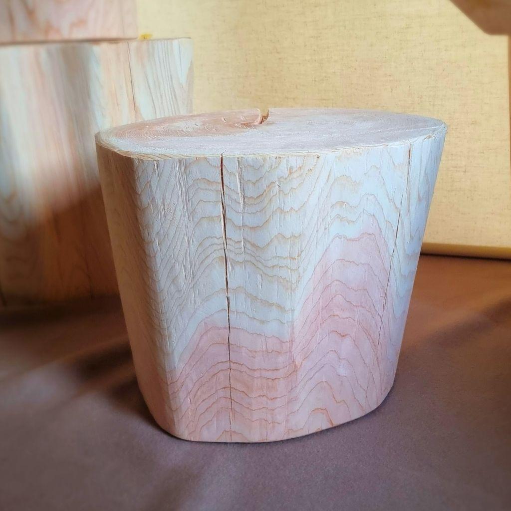 いい香り ナチュラルウッドのテーブル・スツール 無垢無塗装