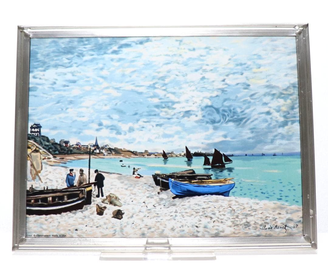 クロード・モネ ヴィンテージステンドグラス サン・タドレスの浜辺 シカゴ美術館