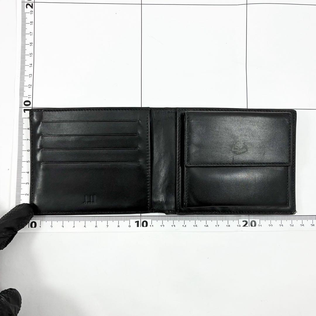 K*K様 Dunhill ダンヒル 二つ折り 財布 ウォレット 黒 ブラック レ