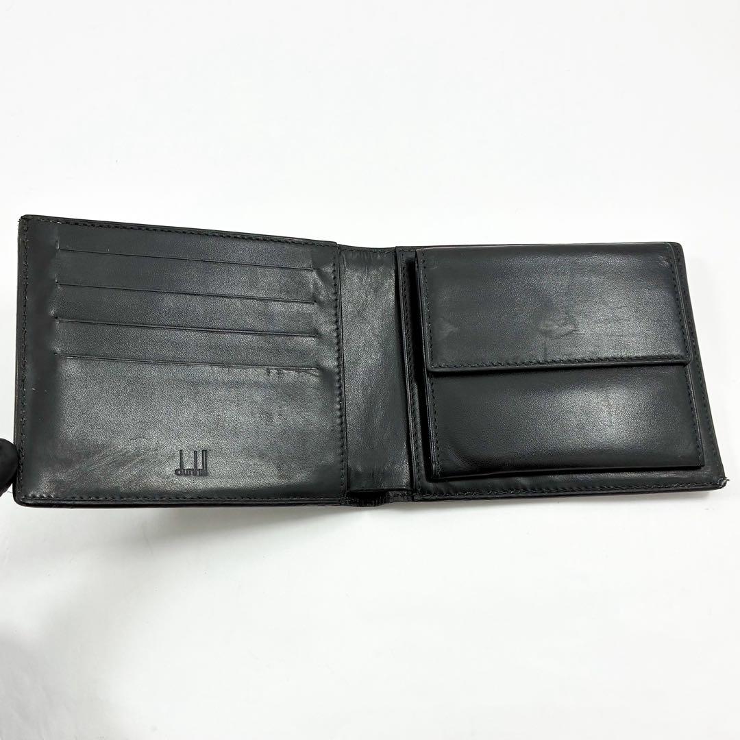 K*K様 Dunhill ダンヒル 二つ折り 財布 ウォレット 黒 ブラック レ