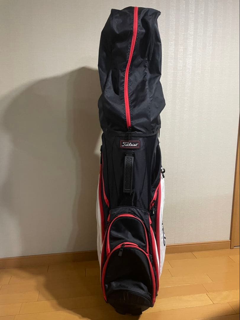 Titleist キャディバッグ 14分割フルセパレート黒/白/赤
