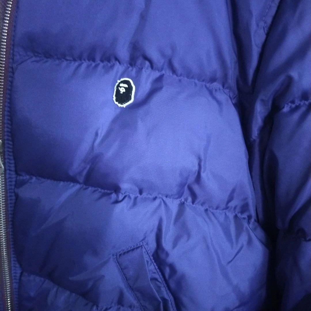 エイプ　APE　リバーシブル レザー ダウンジャケット　ボンバー　サイズＭ　美品