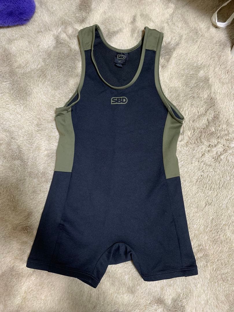 SBD パワーリフティング シングレットMサイズ ネイビー カーキ Endure