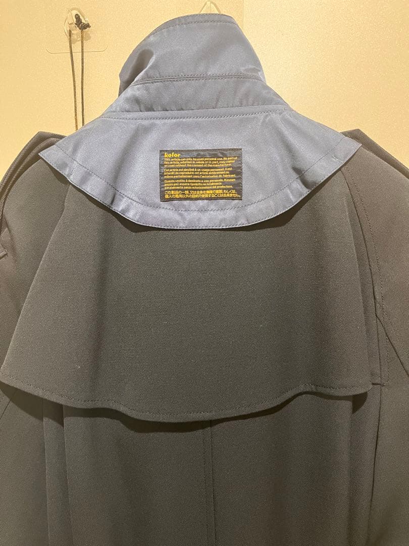 kolor 21aw ドッキングトレンチコート　ネイビー　size3