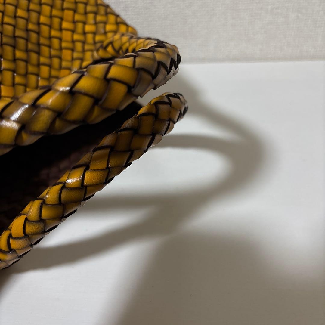 HIROFU ヒロフ ブレッツァ レザートートバッグ　編み込み　メッシュ