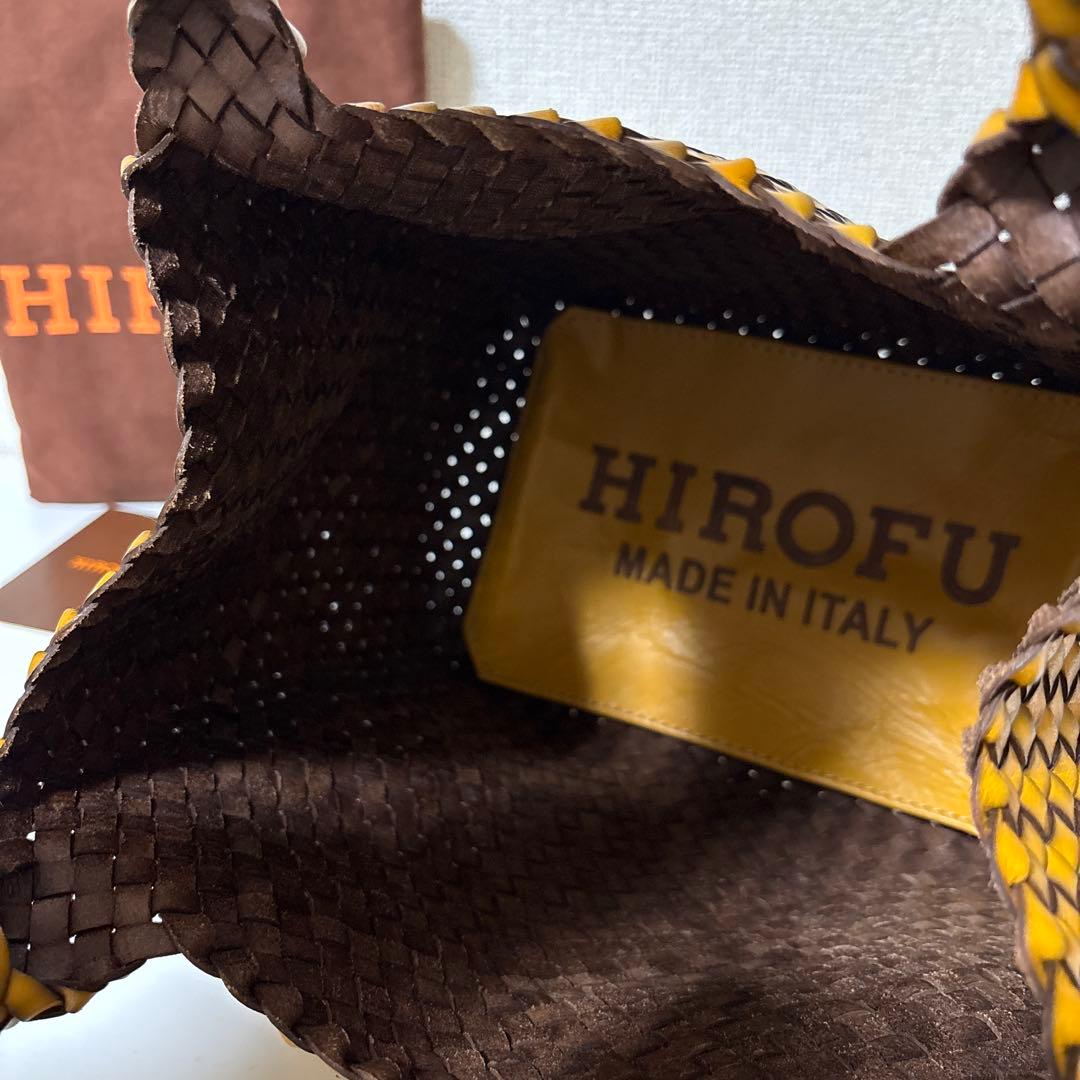 HIROFU ヒロフ ブレッツァ レザートートバッグ　編み込み　メッシュ
