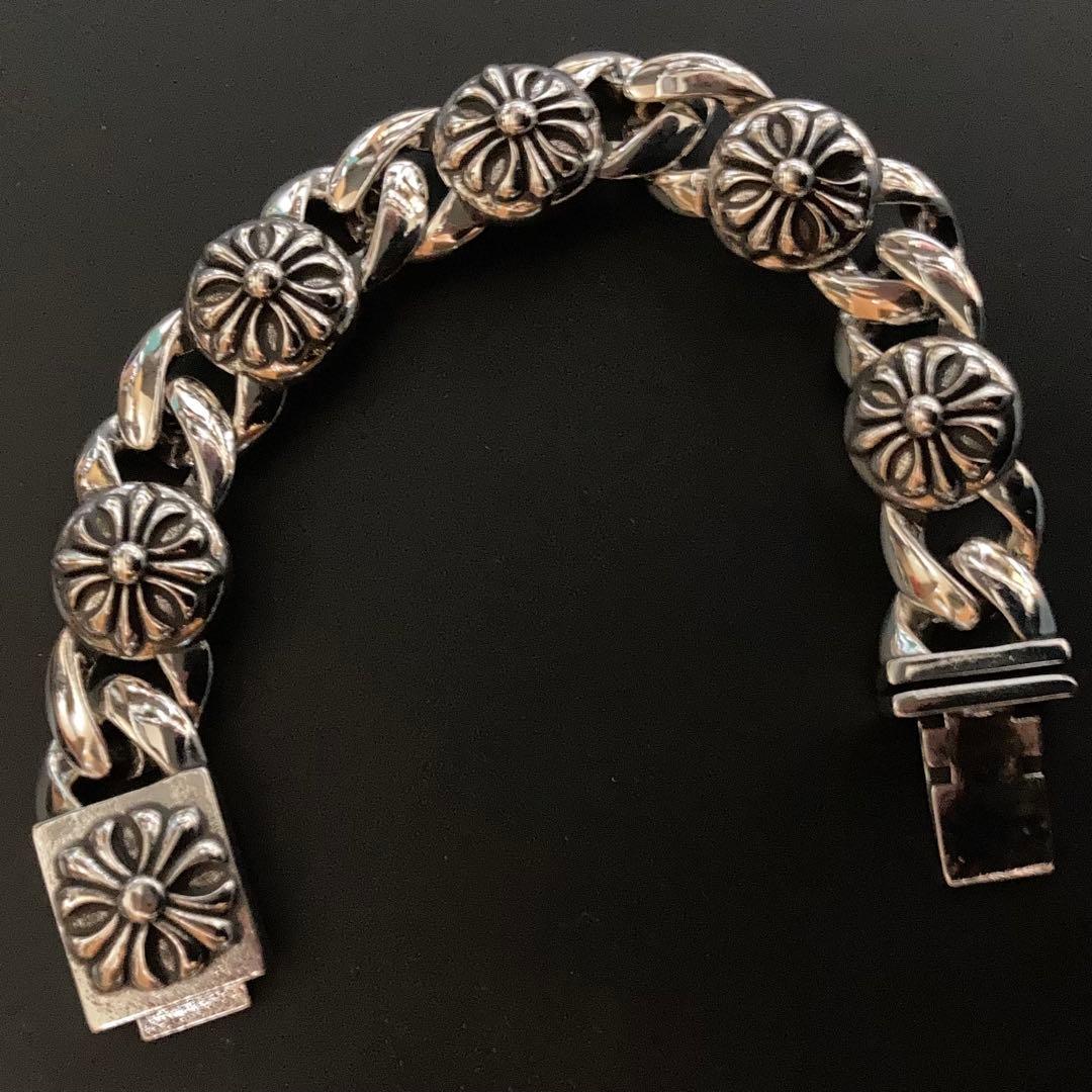 シルバー925 メキシカン クロス 喜平 シルバー ブレスレット 約20cm