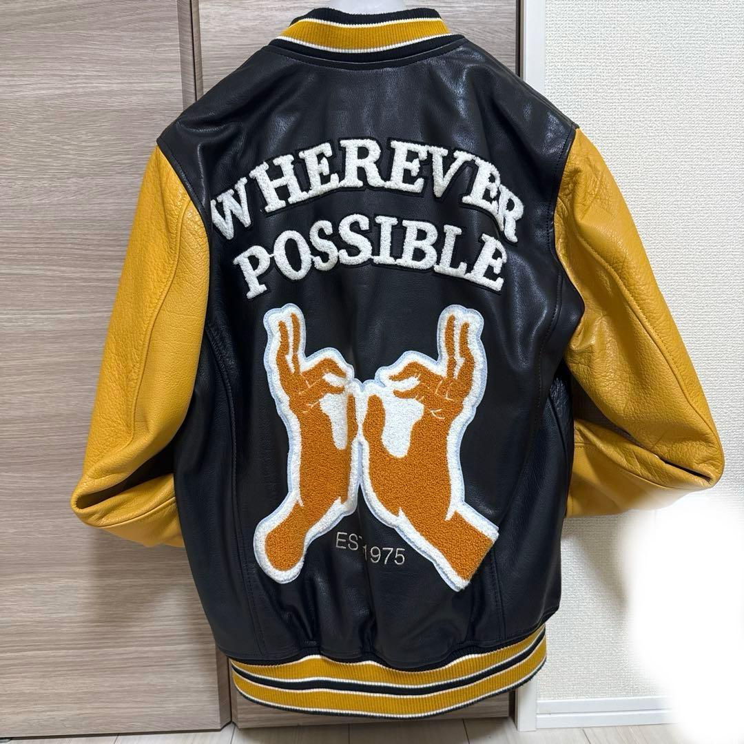 ZARA レザーボンバージャケット　スタジャン