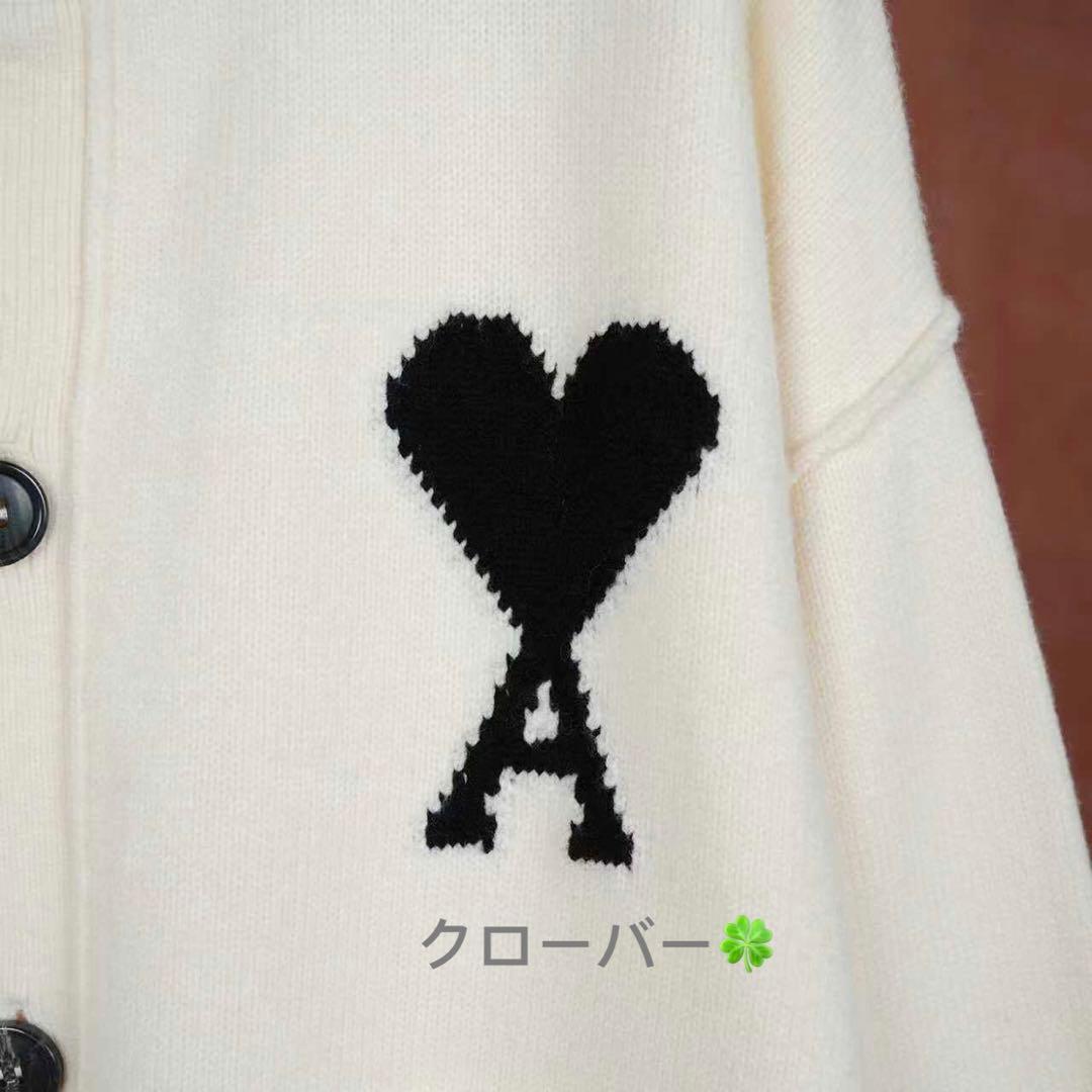 ami アイボリー ニットカーディガンM