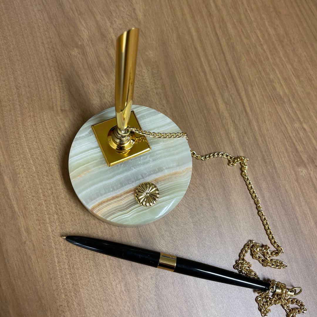 皇居　土産　デスクペンスタンド チェーン付き