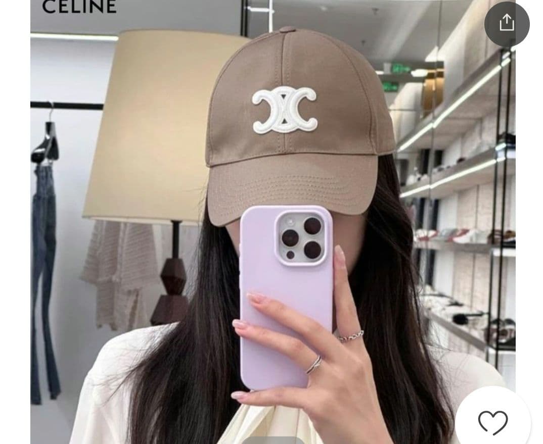 正規品　CELINE　セリーヌトリオンフベースボールキャップ　キャップ