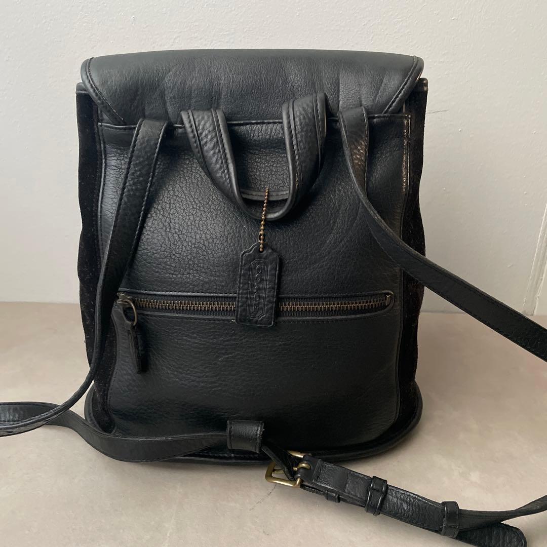 【廃盤】オールドコーチ クラブタンレザー スエード バークレー リュック 黒