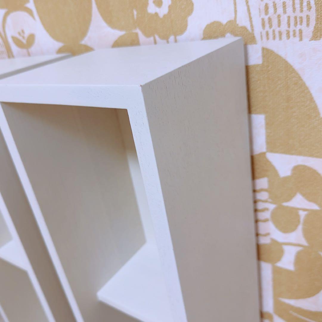 無印良品 壁に付けられる家具 箱 3マス ホワイト　2個　美品　シェルフ