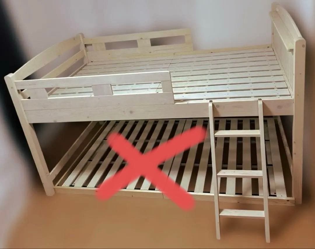 引き取り 天然木 ロフトベッド コンセント付き セミダブル 横浜市