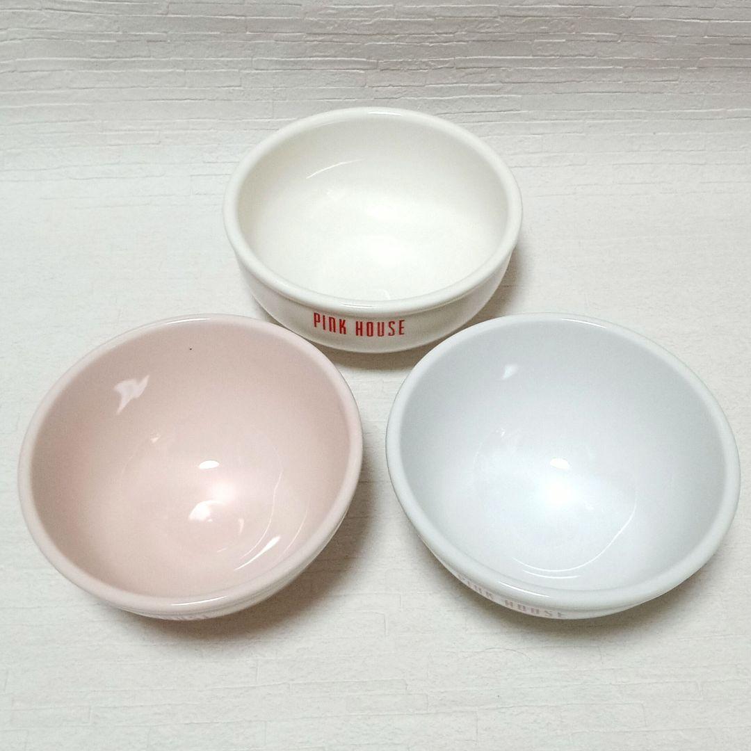 PINK HOUSE ピンクハウス カフェオレボウル ロゴ ホワイト/ピンク