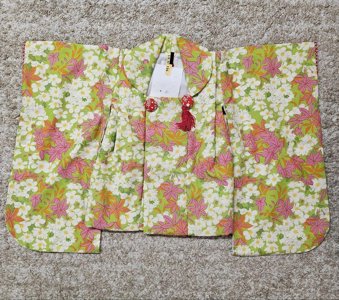 榛原 着物 被布 セット 3歳 女の子 七五三 三歳 高級 緑 黄緑 ブランド