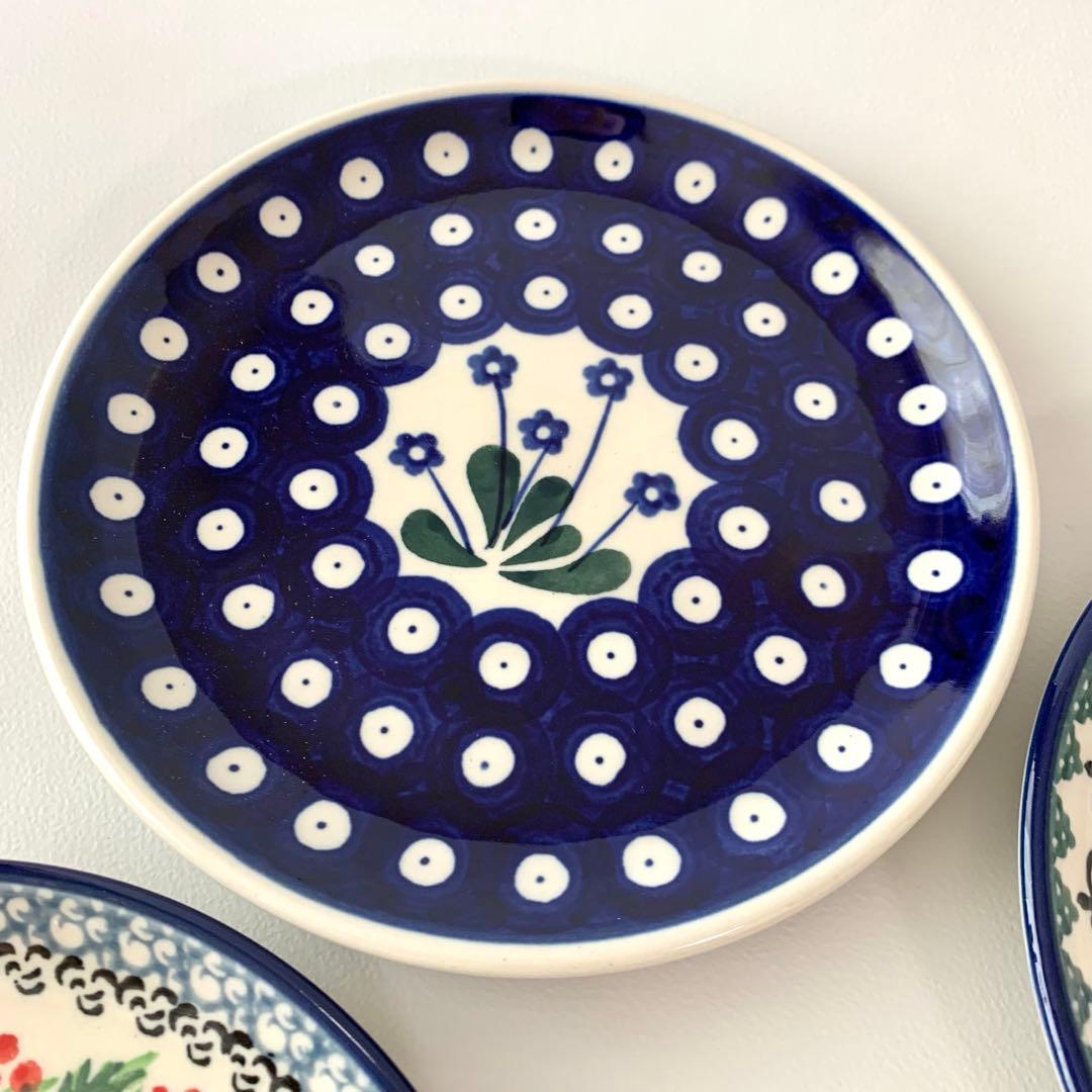 【CERAMIKA】花柄　円形皿　4枚セット